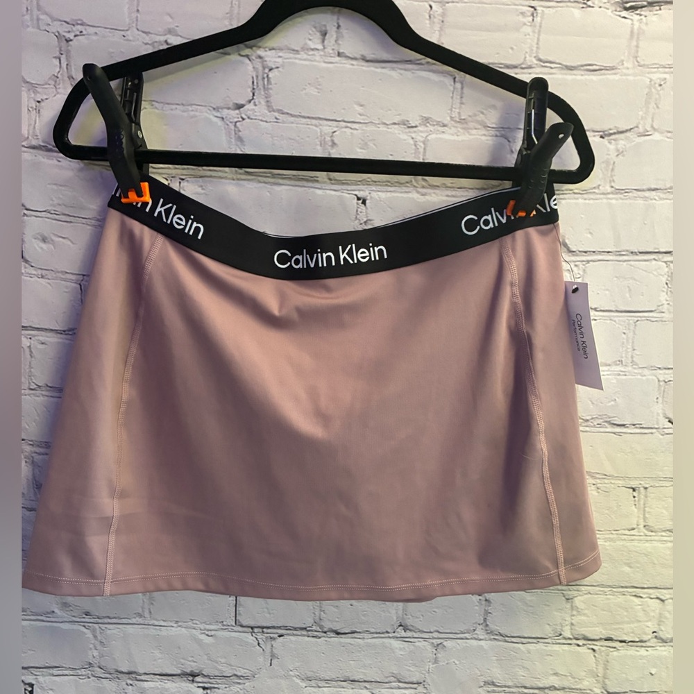 Calvin Klein Women’s Performance Women's A-line Logo Skort Sz L Golf Tennis GUC